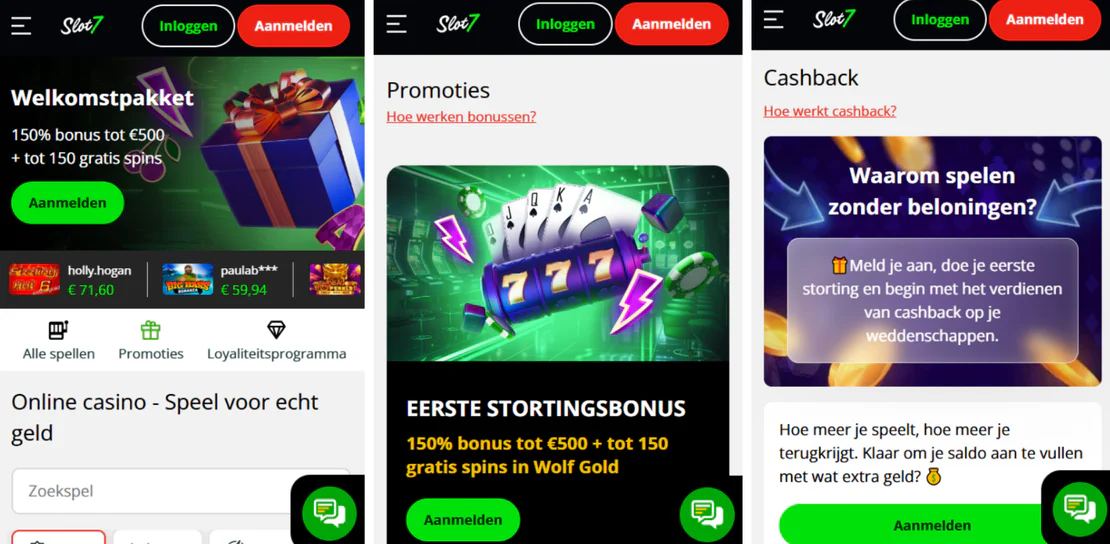 slot7 casino mobiele versie